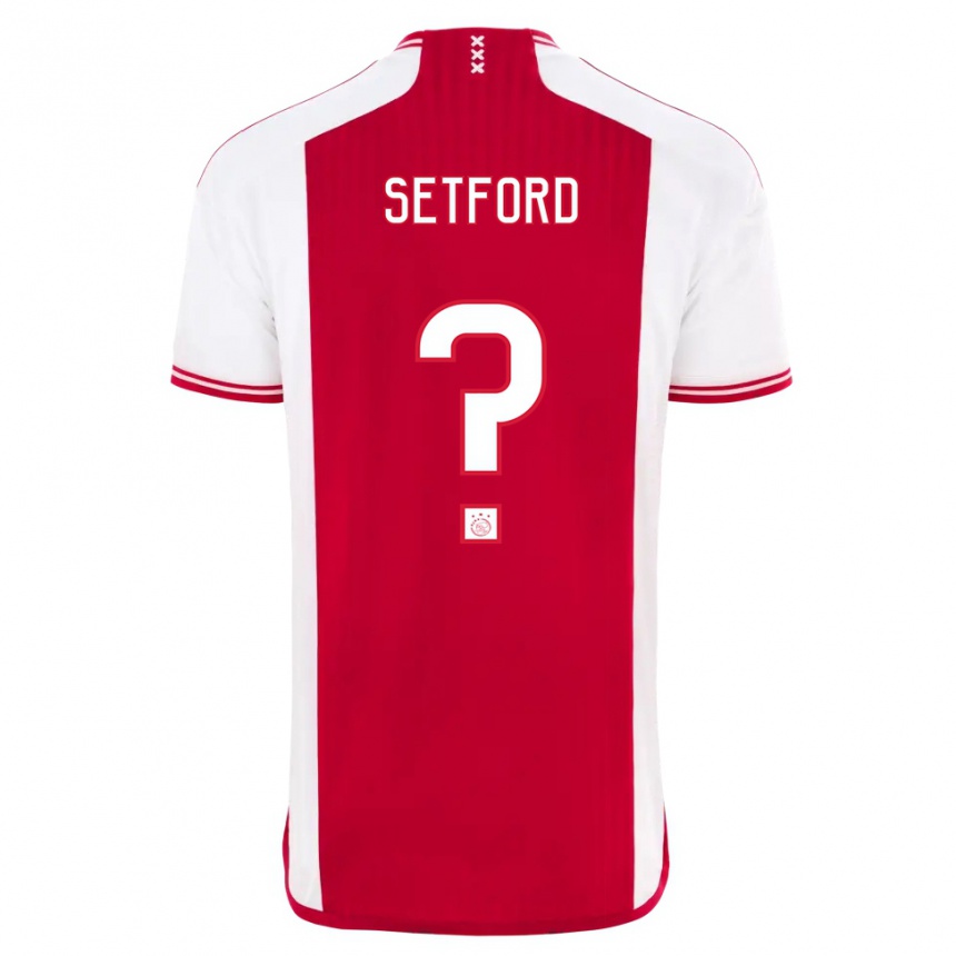 Kinder Fußball Charlie Setford #0 Rot-Weiss Heimtrikot Trikot 2023/24 T-Shirt Luxemburg