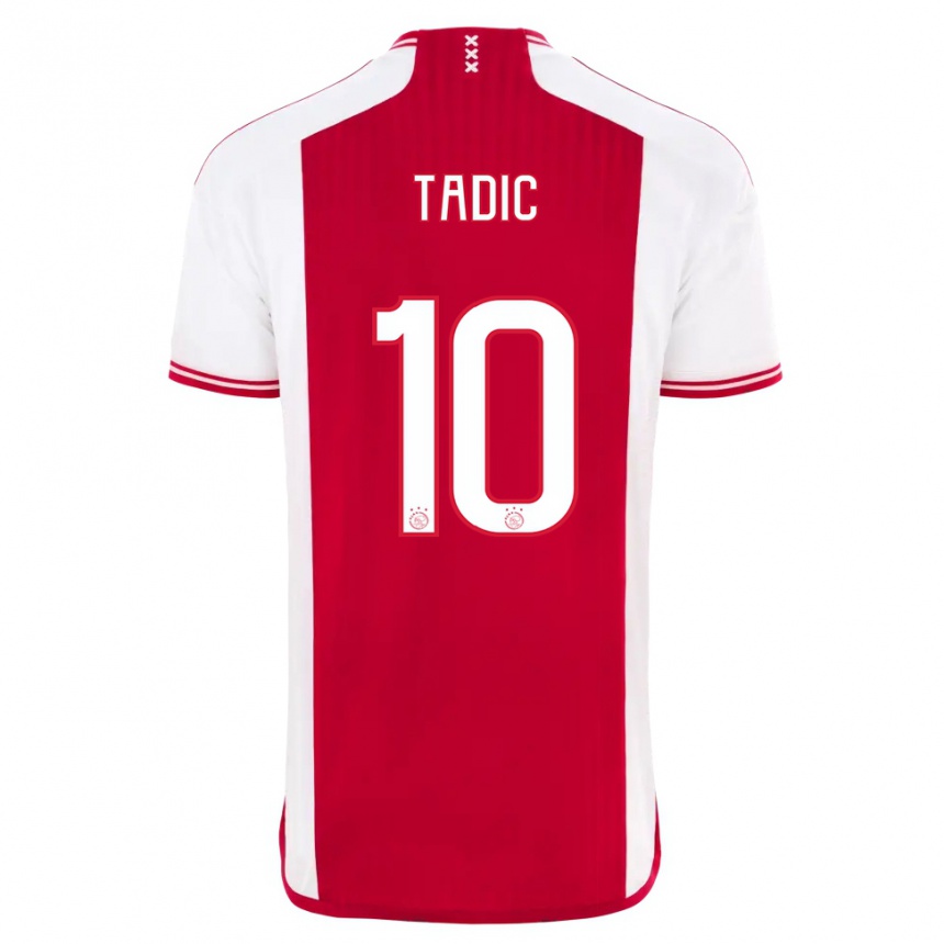 Kinder Fußball Dusan Tadic #10 Rot-Weiss Heimtrikot Trikot 2023/24 T-Shirt Luxemburg