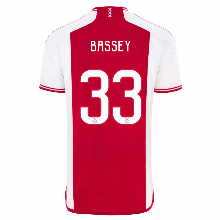 Kinder Fußball Calvin Bassey #33 Rot-Weiss Heimtrikot Trikot 2023/24 T-Shirt Luxemburg