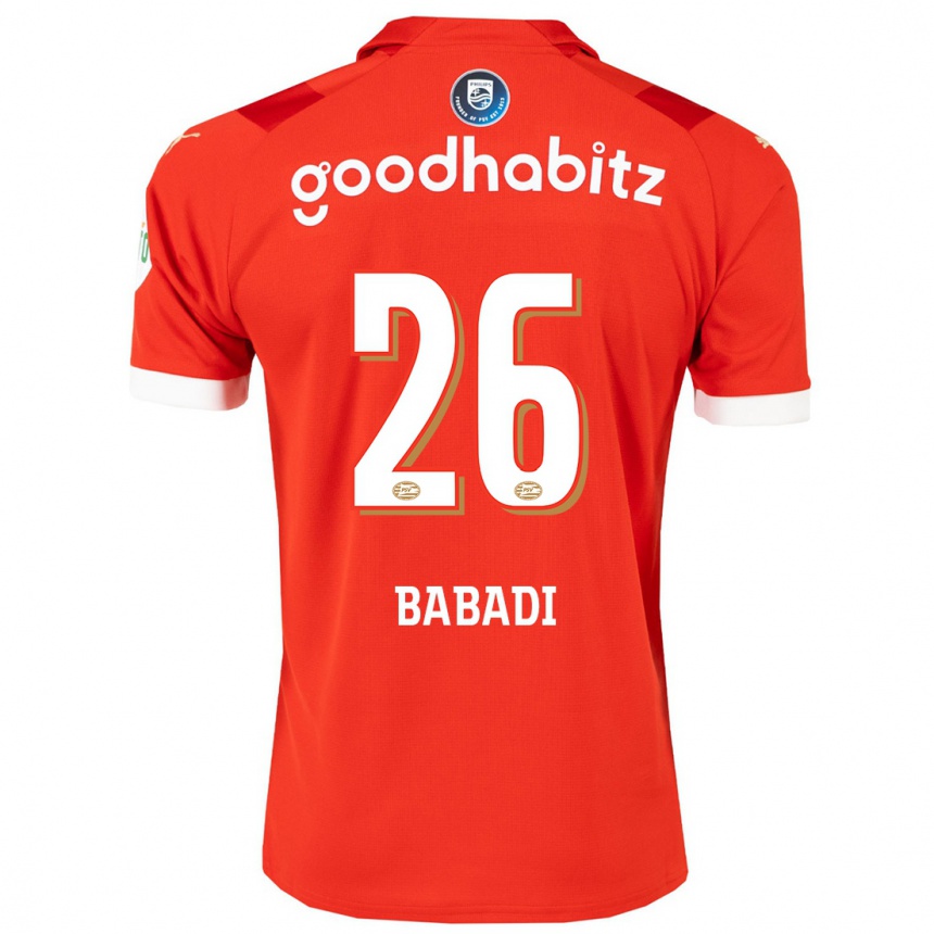 Kinder Fußball Isaac Babadi #26 Rot Heimtrikot Trikot 2023/24 T-Shirt Luxemburg