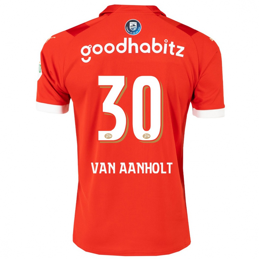 Kinder Fußball Patrick Van Aanholt #30 Rot Heimtrikot Trikot 2023/24 T-Shirt Luxemburg