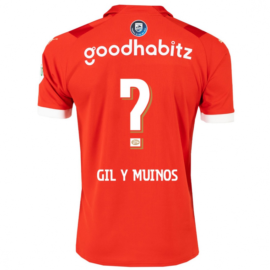 Kinder Fußball Yaël Gil Y Muiños #0 Rot Heimtrikot Trikot 2023/24 T-Shirt Luxemburg