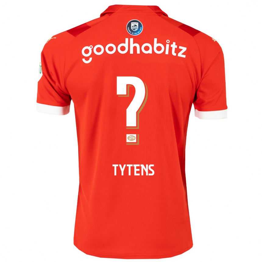 Kinder Fußball Renzo Tytens #0 Rot Heimtrikot Trikot 2023/24 T-Shirt Luxemburg