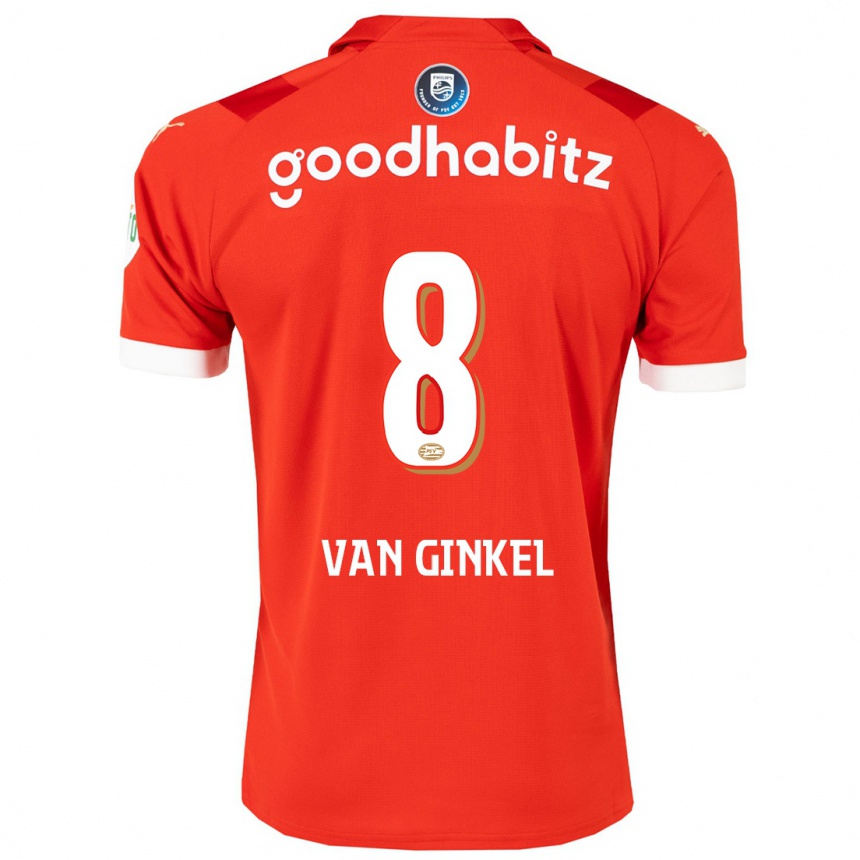 Kinder Fußball Marco Van Ginkel #8 Rot Heimtrikot Trikot 2023/24 T-Shirt Luxemburg