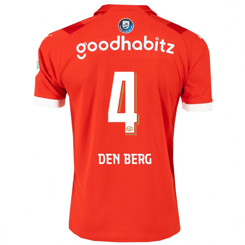 Kinder Fußball Mandy Van Den Berg #4 Rot Heimtrikot Trikot 2023/24 T-Shirt Luxemburg