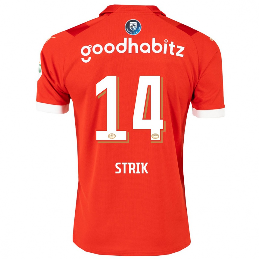 Kinder Fußball Laura Strik #14 Rot Heimtrikot Trikot 2023/24 T-Shirt Luxemburg