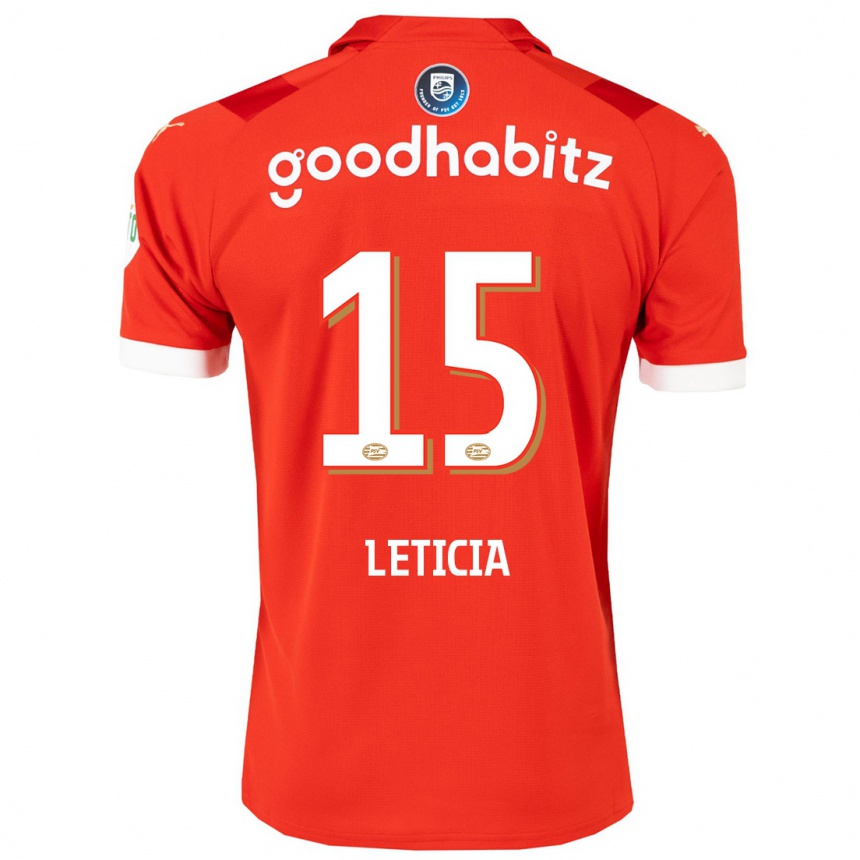 Kinder Fußball Brazil Bra Leticia #15 Rot Heimtrikot Trikot 2023/24 T-Shirt Luxemburg