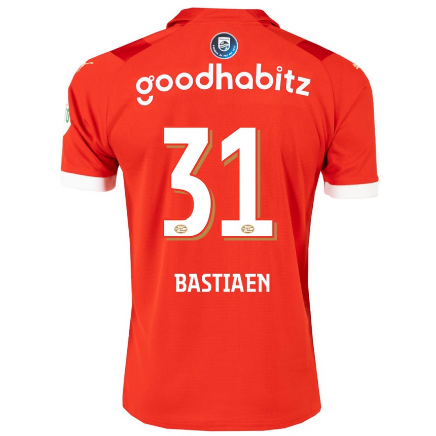 Kinder Fußball Femke Bastiaen #31 Rot Heimtrikot Trikot 2023/24 T-Shirt Luxemburg