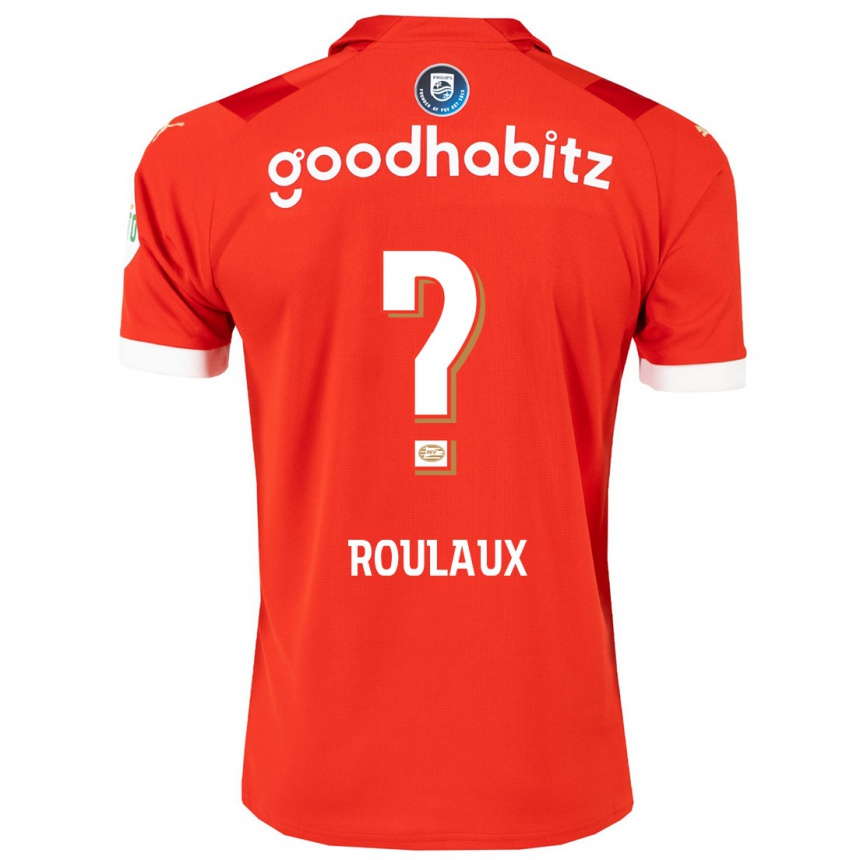 Kinder Fußball Youri Roulaux #0 Rot Heimtrikot Trikot 2023/24 T-Shirt Luxemburg