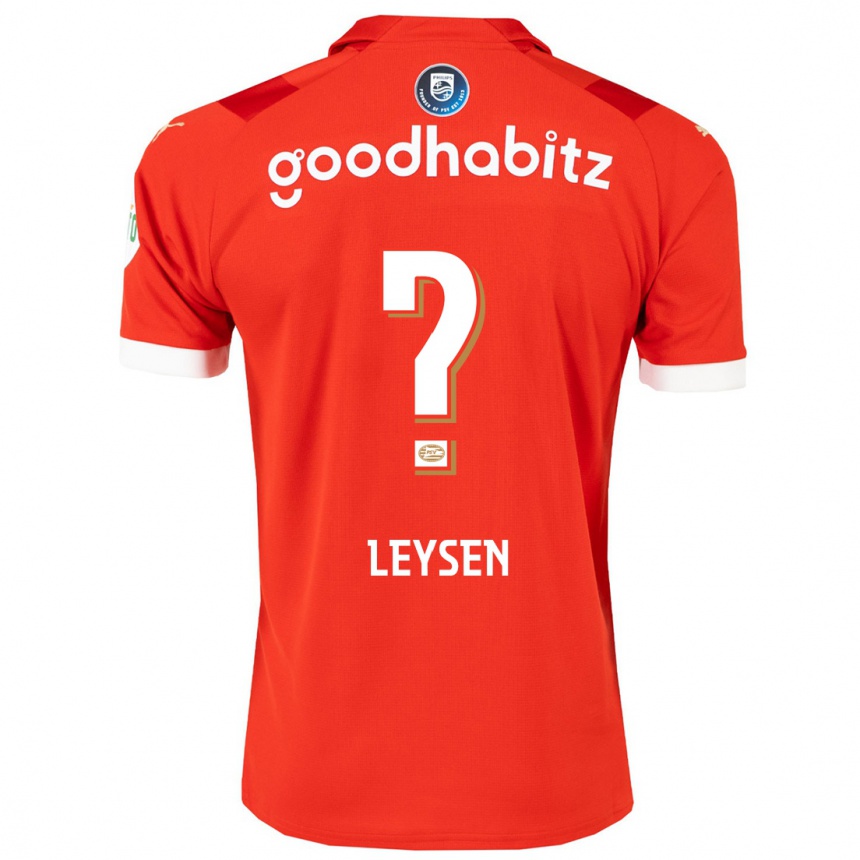 Kinder Fußball Fedde Leysen #0 Rot Heimtrikot Trikot 2023/24 T-Shirt Luxemburg