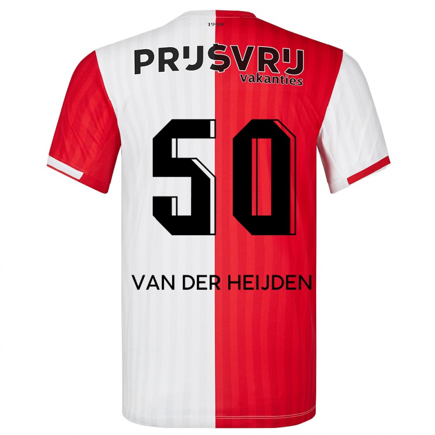 Kinder Fußball Délano Van Der Heijden #50 Rot-Weiss Heimtrikot Trikot 2023/24 T-Shirt Luxemburg