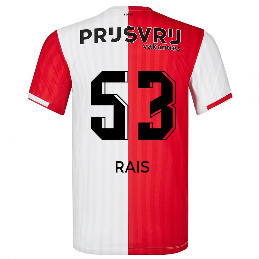 Kinder Fußball Amir Rais #53 Rot-Weiss Heimtrikot Trikot 2023/24 T-Shirt Luxemburg