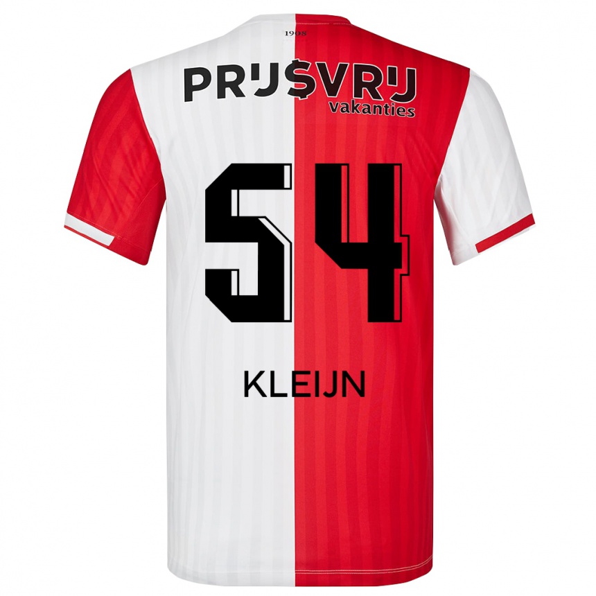 Kinder Fußball Mike Kleijn #54 Rot-Weiss Heimtrikot Trikot 2023/24 T-Shirt Luxemburg