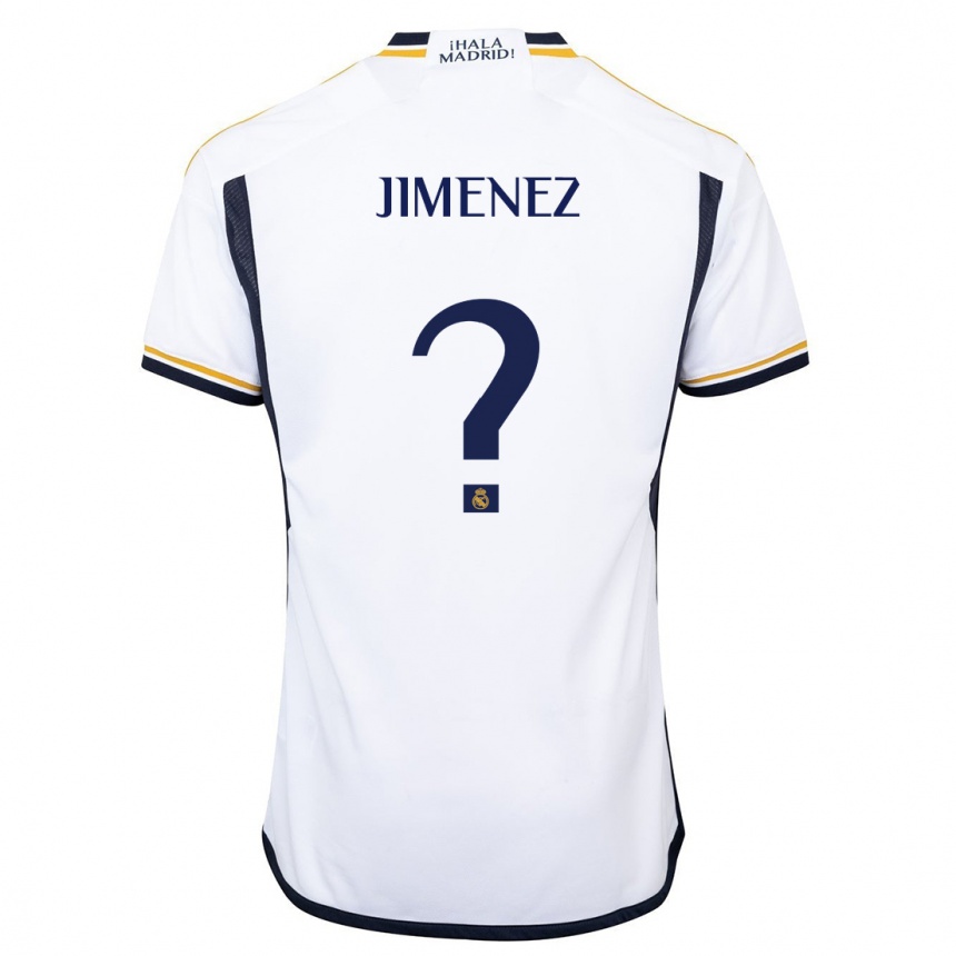 Kinder Fußball David Jimenez #0 Weiß Heimtrikot Trikot 2023/24 T-Shirt Luxemburg