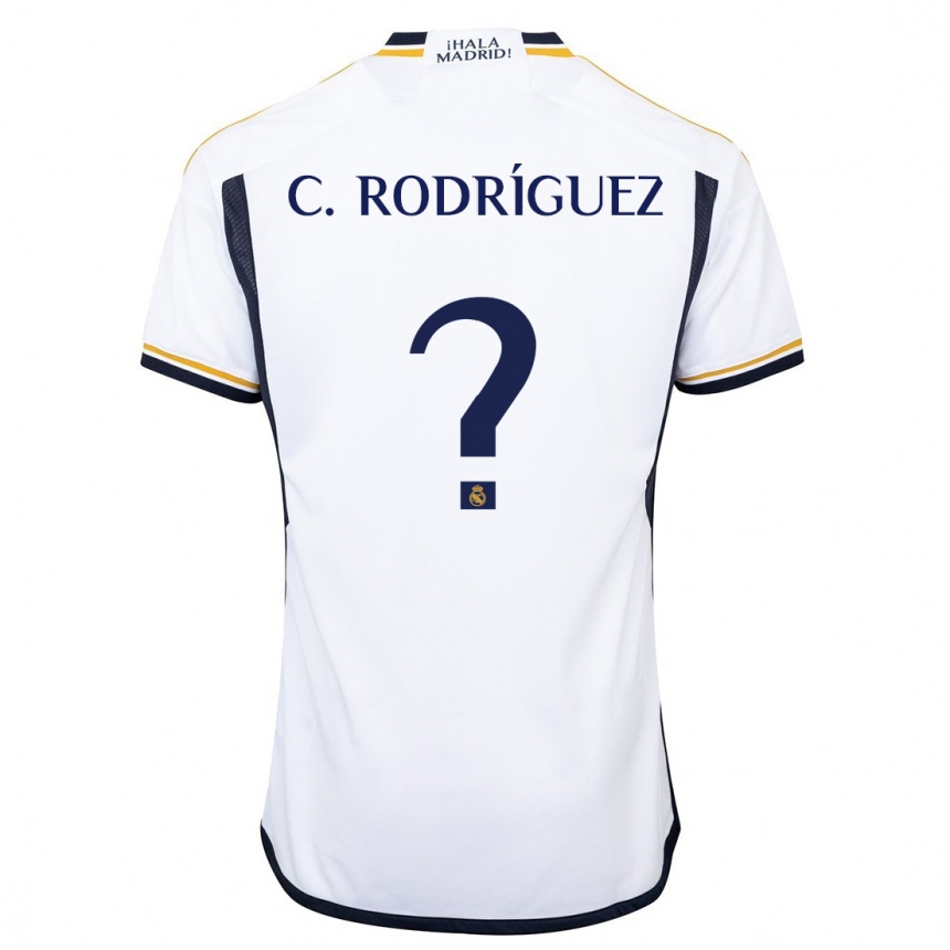 Kinder Fußball Carlos Rodríguez #0 Weiß Heimtrikot Trikot 2023/24 T-Shirt Luxemburg