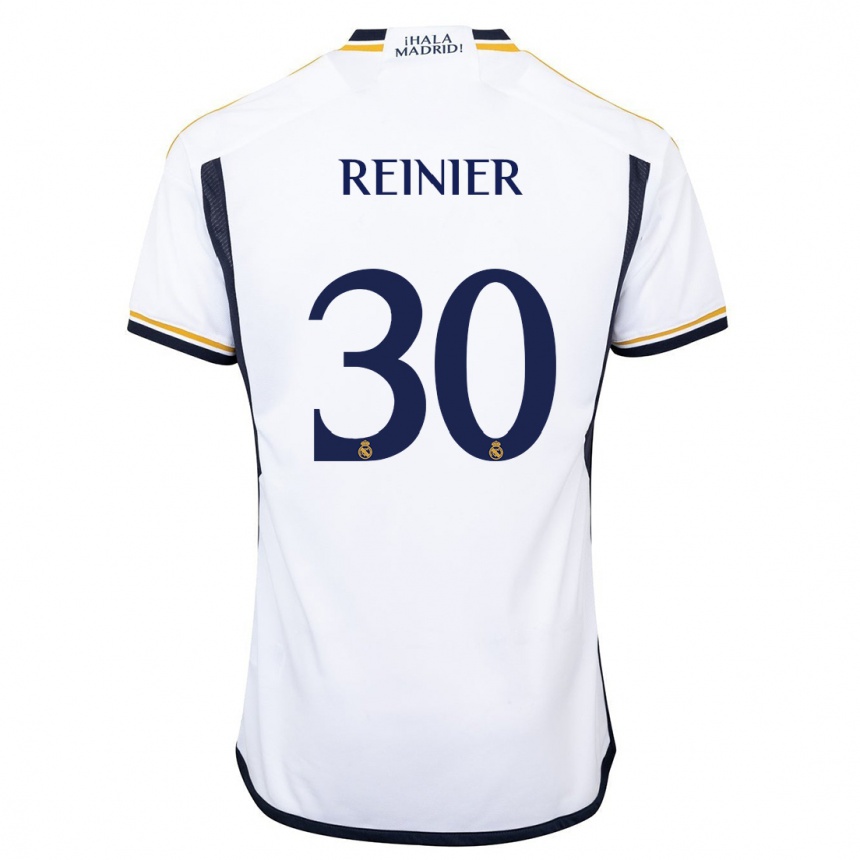 Kinder Fußball Reinier #30 Weiß Heimtrikot Trikot 2023/24 T-Shirt Luxemburg