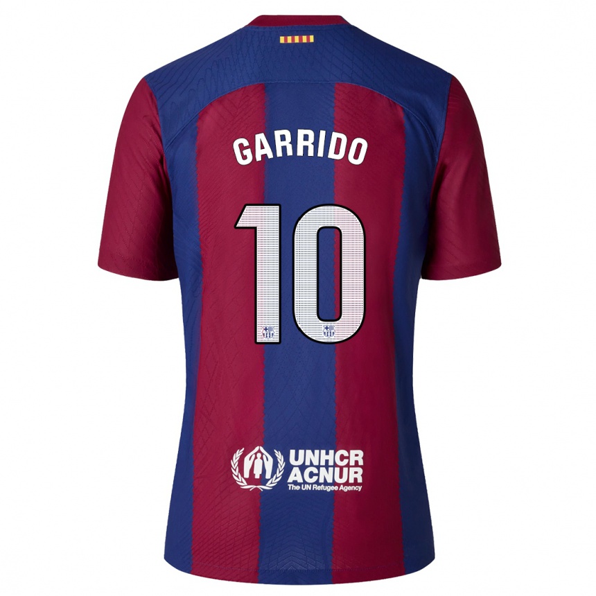 Kinder Fußball Aleix Garrido #10 Rot Blau Heimtrikot Trikot 2023/24 T-Shirt Luxemburg