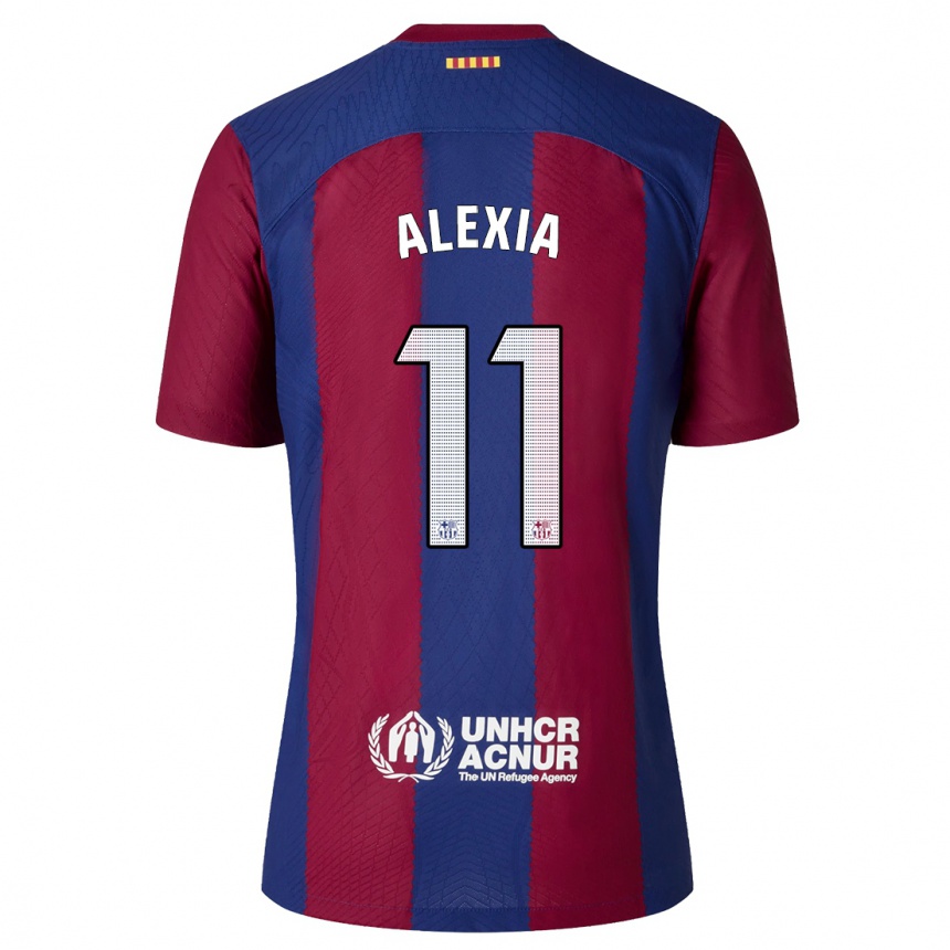 Kinder Fußball Alexia Putellas #11 Rot Blau Heimtrikot Trikot 2023/24 T-Shirt Luxemburg