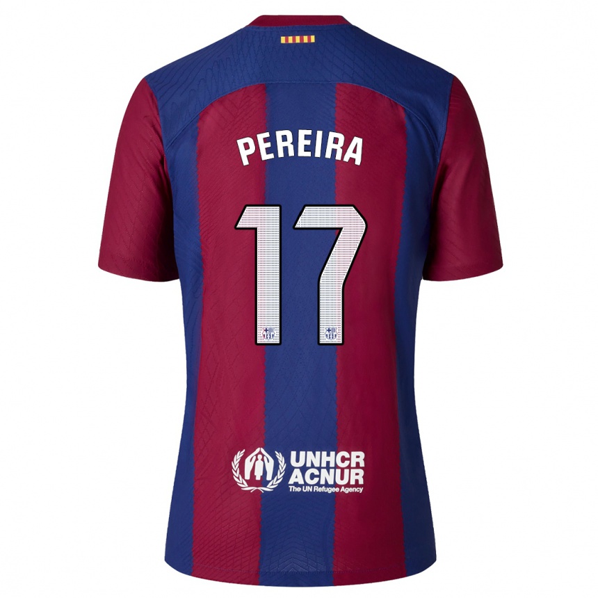 Kinder Fußball Andrea Pereira #17 Rot Blau Heimtrikot Trikot 2023/24 T-Shirt Luxemburg