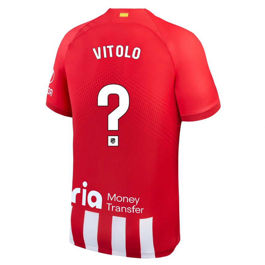 Kinder Fußball Vitolo #0 Rot-Weiss Heimtrikot Trikot 2023/24 T-Shirt Luxemburg