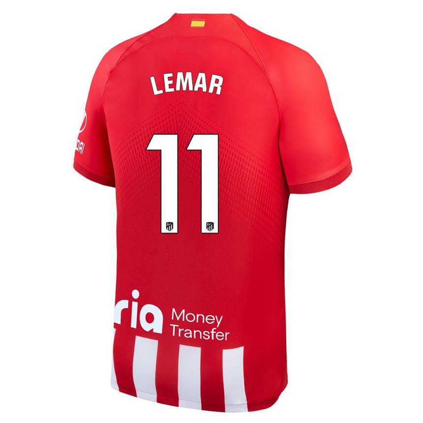 Kinder Fußball Thomas Lemar #11 Rot-Weiss Heimtrikot Trikot 2023/24 T-Shirt Luxemburg