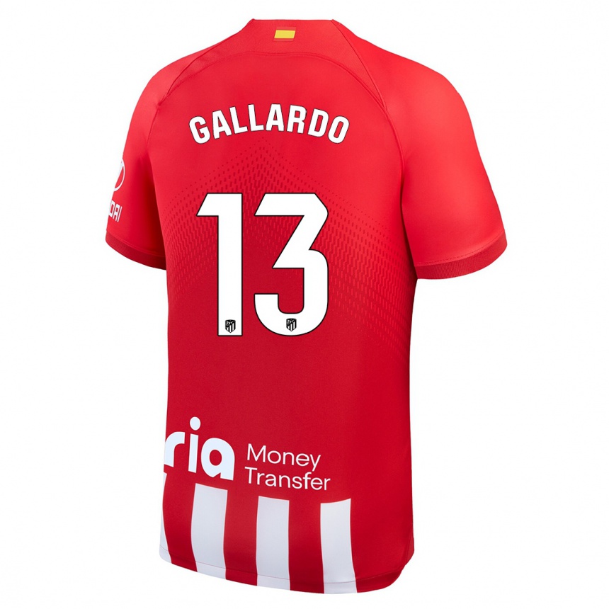 Kinder Fußball Lola Gallardo #13 Rot-Weiss Heimtrikot Trikot 2023/24 T-Shirt Luxemburg