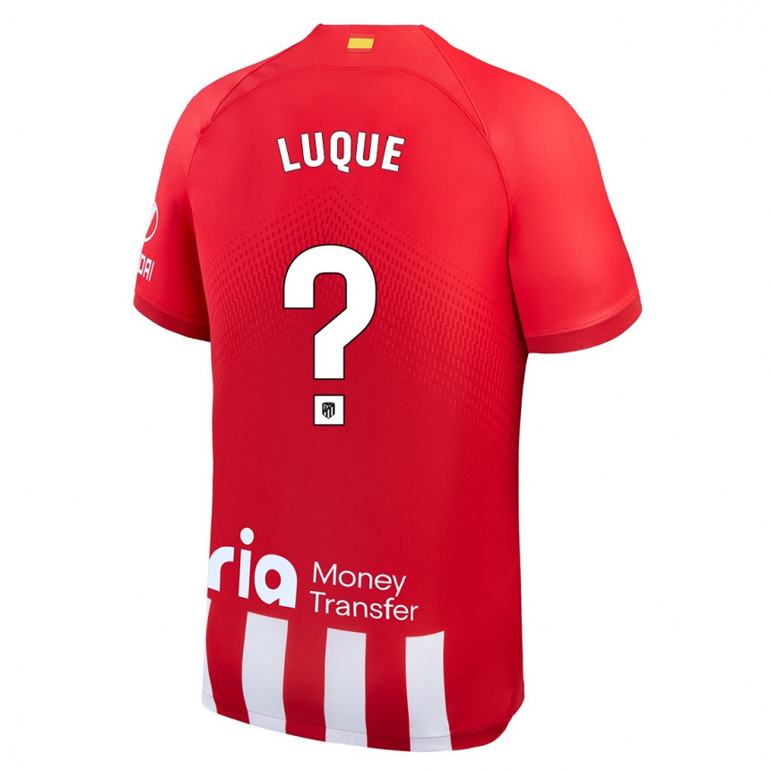 Kinder Fußball Adrian Luque #0 Rot-Weiss Heimtrikot Trikot 2023/24 T-Shirt Luxemburg