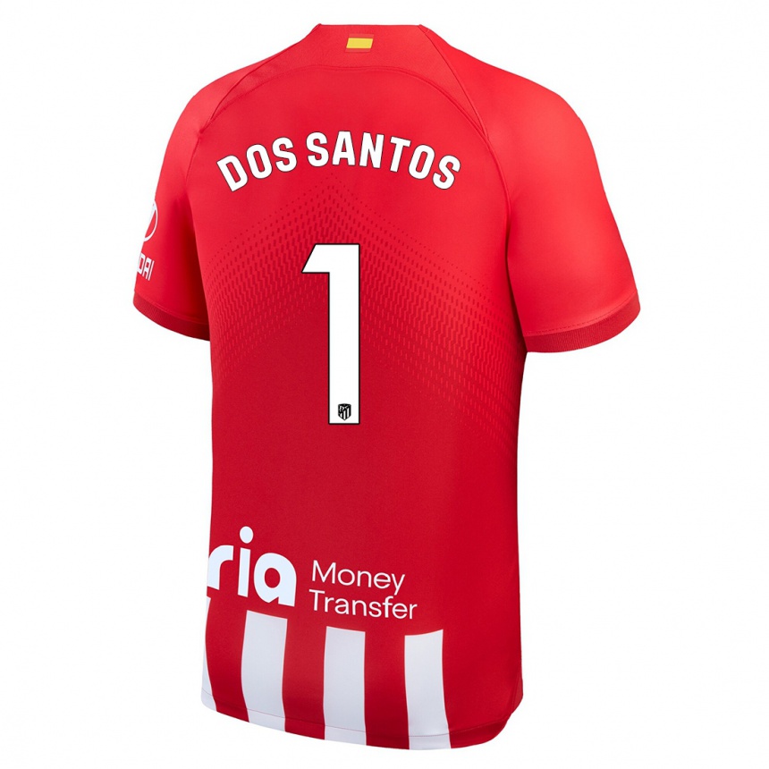 Kinder Fußball Alex Dos Santos #1 Rot-Weiss Heimtrikot Trikot 2023/24 T-Shirt Luxemburg