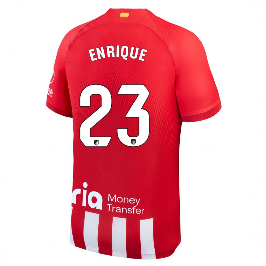 Kinder Fußball Gustavo Enrique #23 Rot-Weiss Heimtrikot Trikot 2023/24 T-Shirt Luxemburg