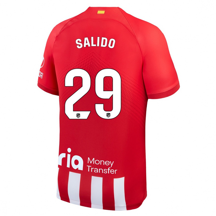 Kinder Fußball Alberto Salido #29 Rot-Weiss Heimtrikot Trikot 2023/24 T-Shirt Luxemburg