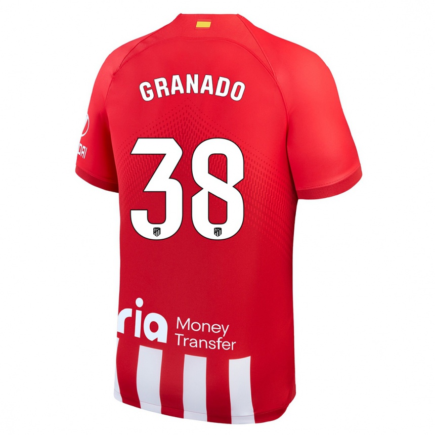 Kinder Fußball Adrian Granado #38 Rot-Weiss Heimtrikot Trikot 2023/24 T-Shirt Luxemburg