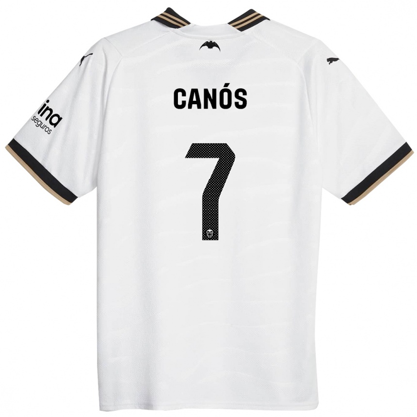 Kinder Fußball Sergi Canós #7 Weiß Heimtrikot Trikot 2023/24 T-Shirt Luxemburg