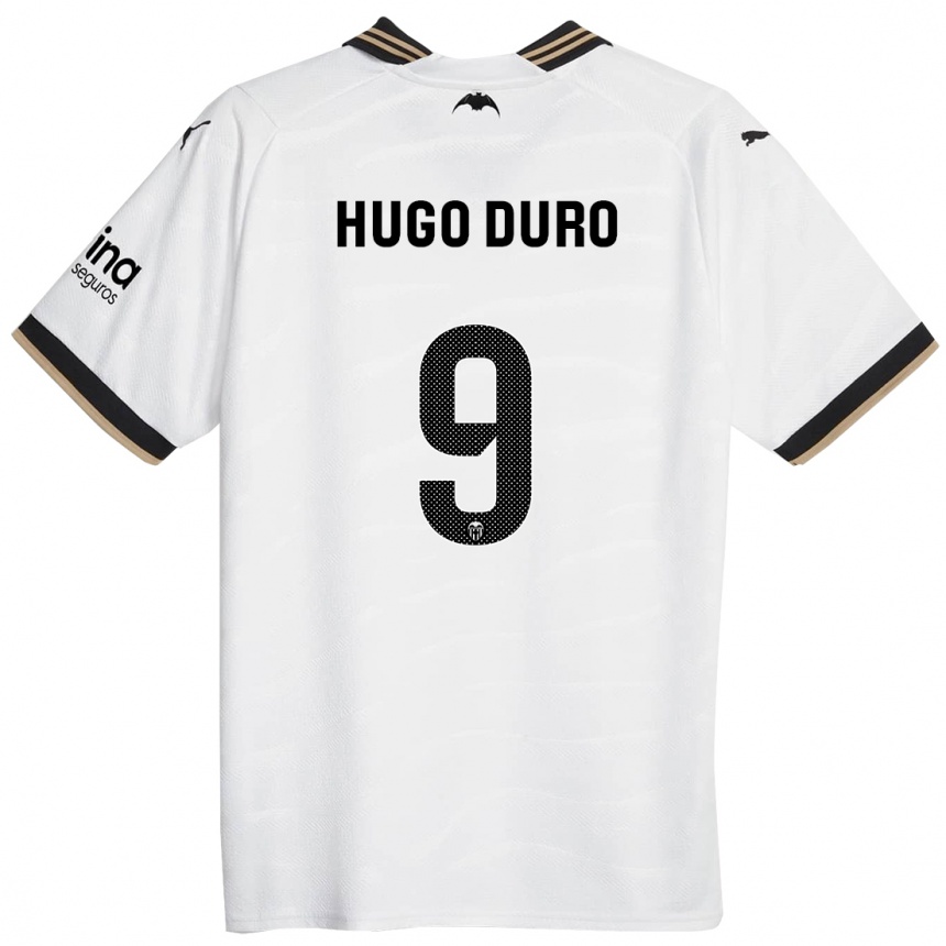 Kinder Fußball Hugo Duro #9 Weiß Heimtrikot Trikot 2023/24 T-Shirt Luxemburg