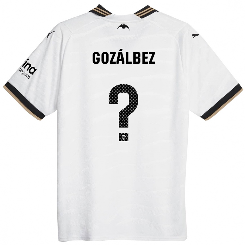 Kinder Fußball Pablo Gozálbez #0 Weiß Heimtrikot Trikot 2023/24 T-Shirt Luxemburg