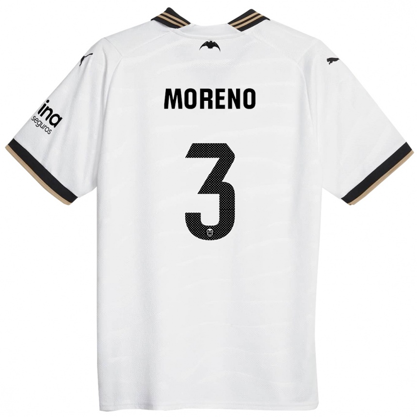 Kinder Fußball Diego Moreno #3 Weiß Heimtrikot Trikot 2023/24 T-Shirt Luxemburg