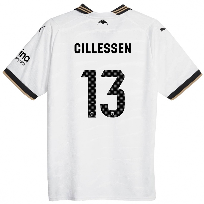 Kinder Fußball Jasper Cillessen #13 Weiß Heimtrikot Trikot 2023/24 T-Shirt Luxemburg