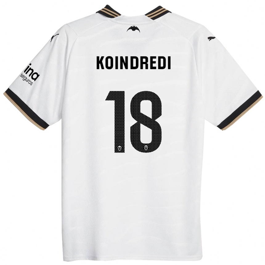 Kinder Fußball Koba Koindredi #18 Weiß Heimtrikot Trikot 2023/24 T-Shirt Luxemburg