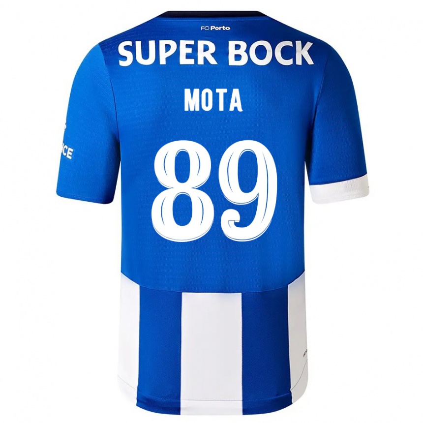 Kinder Fußball Luís Mota #89 Blau Weiss Heimtrikot Trikot 2023/24 T-Shirt Luxemburg