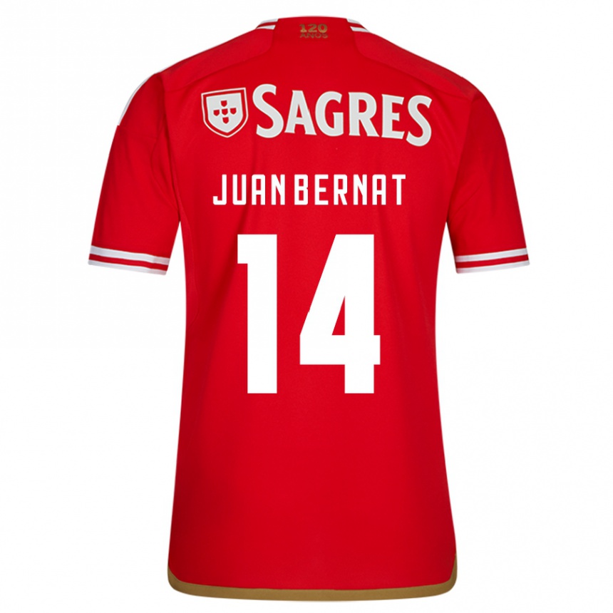 Kinder Fußball Juan Bernat #14 Rot Heimtrikot Trikot 2023/24 T-Shirt Luxemburg