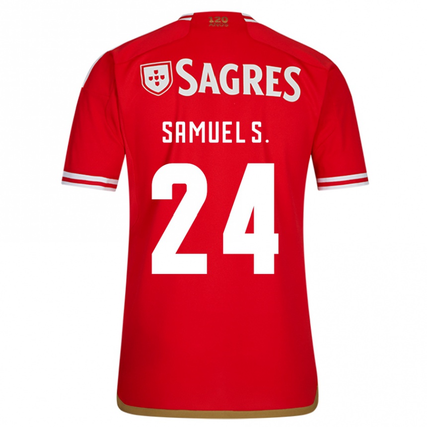 Kinder Fußball Samuel Soares #24 Rot Heimtrikot Trikot 2023/24 T-Shirt Luxemburg