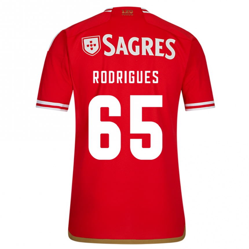 Kinder Fußball Rafael Rodrigues #65 Rot Heimtrikot Trikot 2023/24 T-Shirt Luxemburg