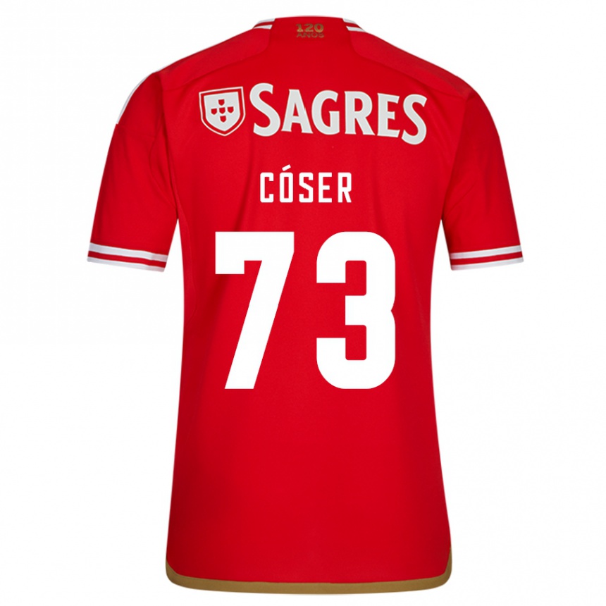 Kinder Fußball Tiago Cóser #73 Rot Heimtrikot Trikot 2023/24 T-Shirt Luxemburg