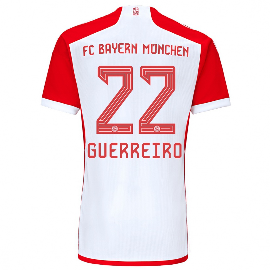 Kinder Fußball Raphael Guerreiro #22 Rot-Weiss Heimtrikot Trikot 2023/24 T-Shirt Luxemburg