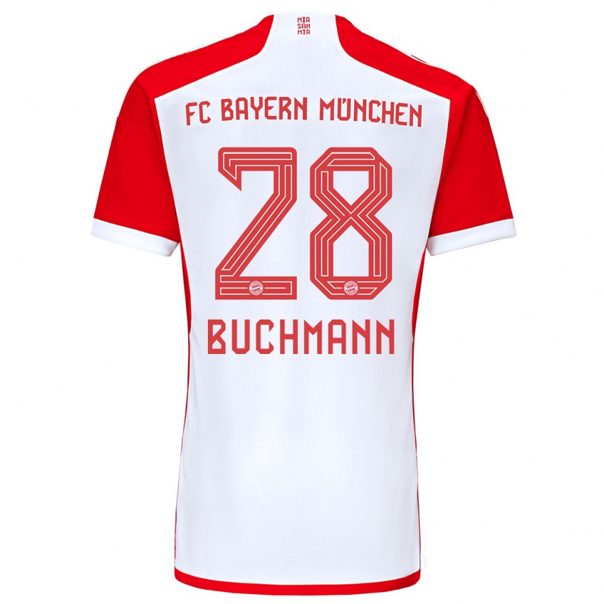 Kinder Fußball Tarek Buchmann #28 Rot-Weiss Heimtrikot Trikot 2023/24 T-Shirt Luxemburg