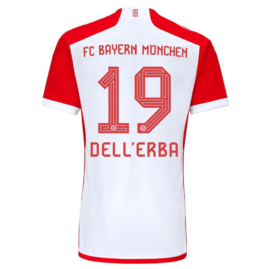 Kinder Fußball Davide Dell'erba #19 Rot-Weiss Heimtrikot Trikot 2023/24 T-Shirt Luxemburg