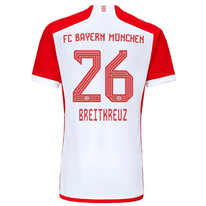 Kinder Fußball Steve Breitkreuz #26 Rot-Weiss Heimtrikot Trikot 2023/24 T-Shirt Luxemburg