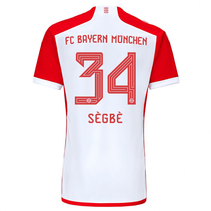 Kinder Fußball Désiré Sègbè #34 Rot-Weiss Heimtrikot Trikot 2023/24 T-Shirt Luxemburg
