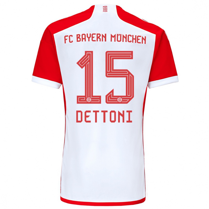 Kinder Fußball Grayson Dettoni #15 Rot-Weiss Heimtrikot Trikot 2023/24 T-Shirt Luxemburg