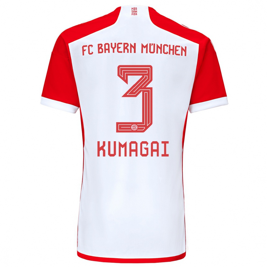 Kinder Fußball Saki Kumagai #3 Rot-Weiss Heimtrikot Trikot 2023/24 T-Shirt Luxemburg