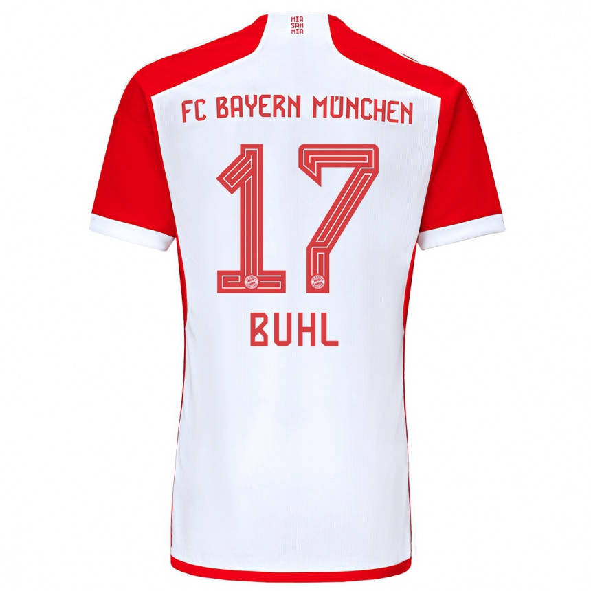 Kinder Fußball Klara Buhl #17 Rot-Weiss Heimtrikot Trikot 2023/24 T-Shirt Luxemburg